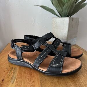 NEW Clarks Kitly Step Black Sandal Women’s Size 6.5
